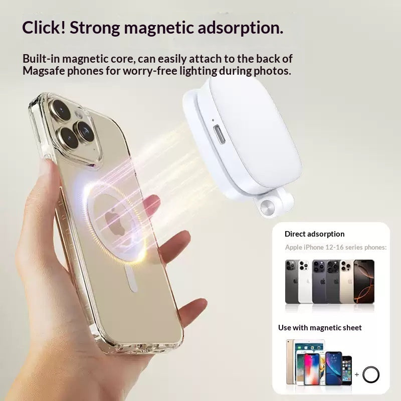 Mobile Phone Magnetic Fill Light Comes With A Makeup Mirror